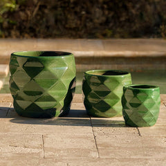 Origami Planter - Tropic Red - S/3
