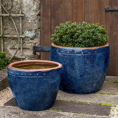 Campania Rustic Cup Pot - Rustic Blue - Set of 2