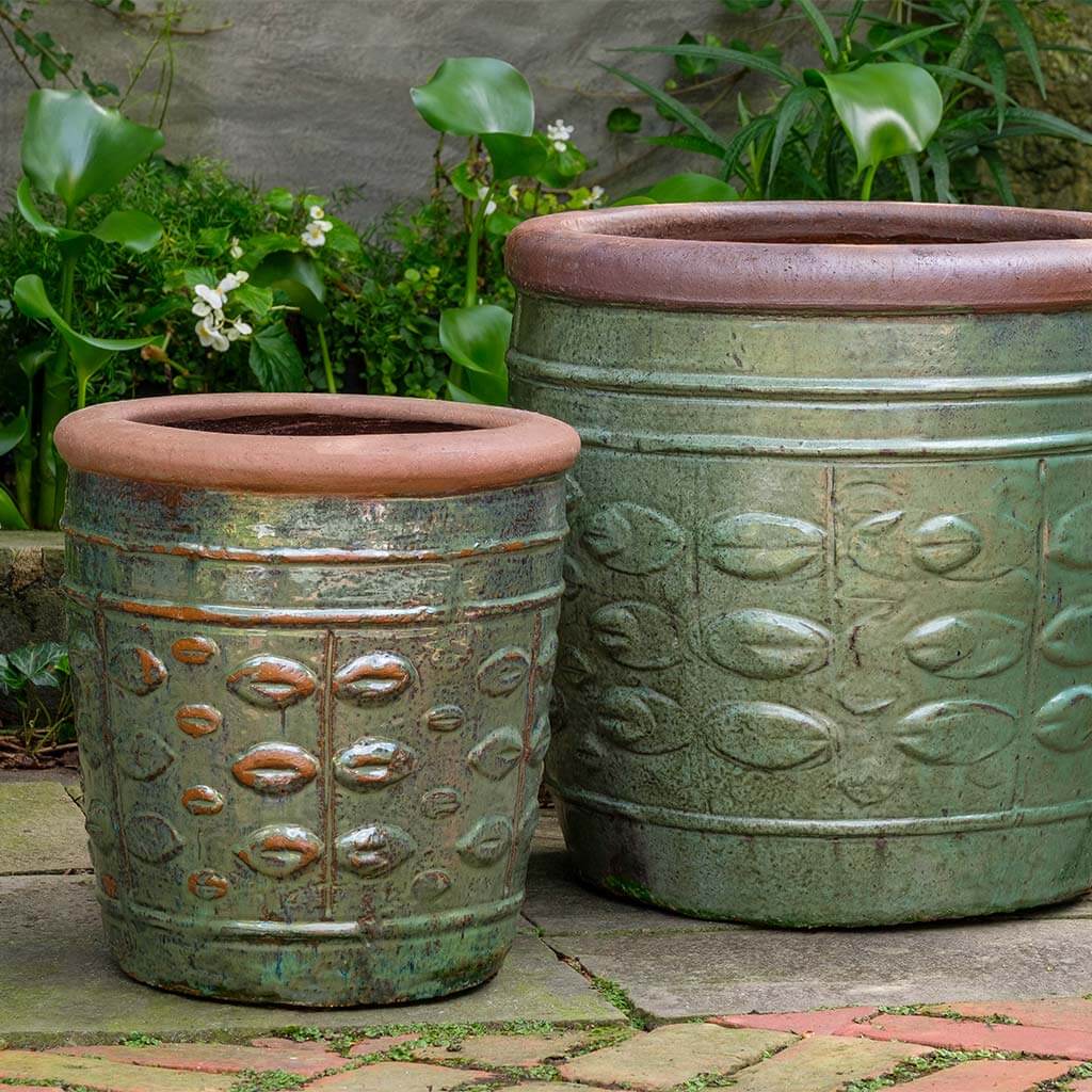 Photo of Campania Rustic Leaf Pots Set of 2 - Marquis Gardens