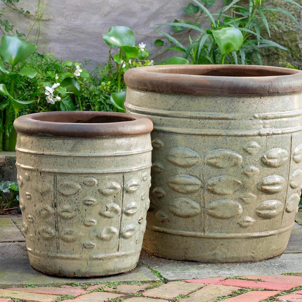 Photo of Campania Rustic Leaf Pots Set of 2 - Marquis Gardens