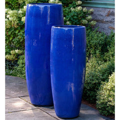 Sabine Planter, Tall - Riviera Blue - S/1