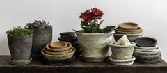 Campania Tall Cylinder Farmer's Pot Saucers  Cotswold White
