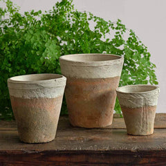 Campania Tall Cylinder Farmer's Pot Saucers  Cotswold White