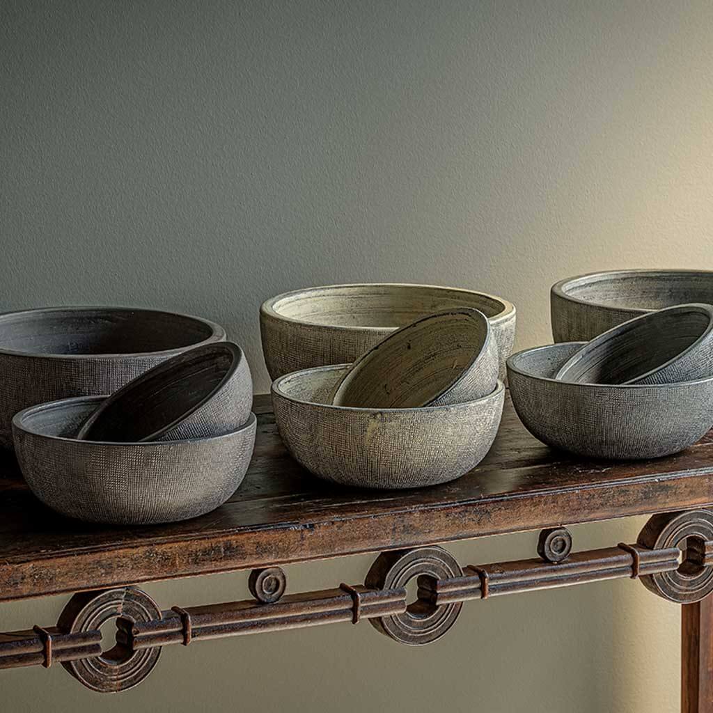 Campania Jute Bow l - Assorted Glaze - Set of 18