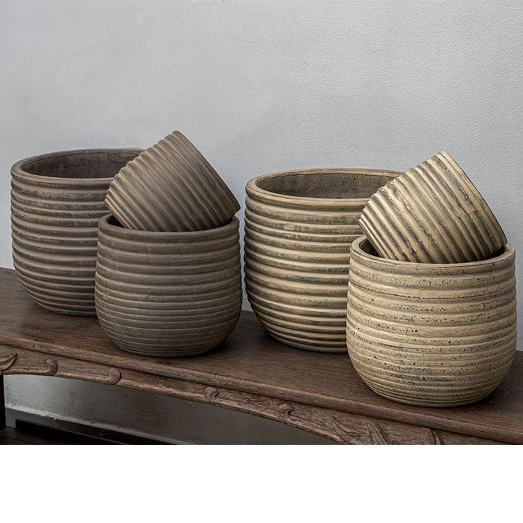 Photo of Campania Halliard Round Planter - Assorted Glaze - Set of 12 - Marquis Gardens