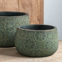 Photo of Campania Etched Daisy Planter Set of 4 - Marquis Gardens