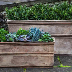 Campania Antico Rectangular Planter - Antico Terra Cotta - Set of 2