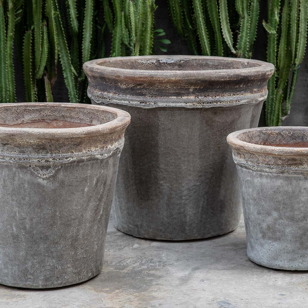 Campania Baia Planter - Beachcomber Grey Mist - Set of 3