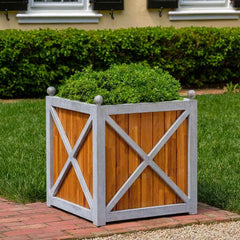 Campania Square Villandry Planter with Oak