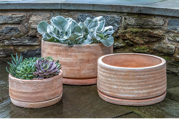 Photo of Campania Sgraffito Planter Set of 3 - Marquis Gardens