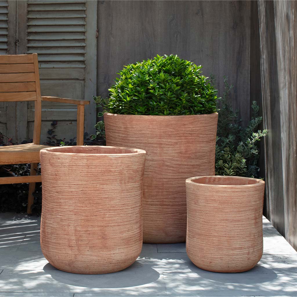 Aspen Planter - Brown Terra Cotta - S/3