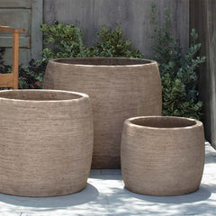 Denali Planter, Low - Terra Cotta - S/3