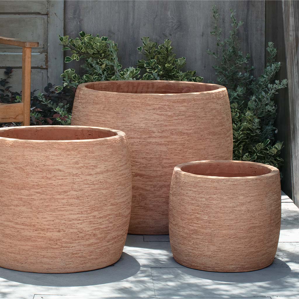 Denali Planter - Brown Terra Cotta - S/3