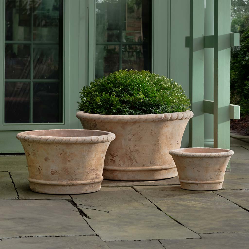 Campania Corda Planter  Antico Terra Cotta