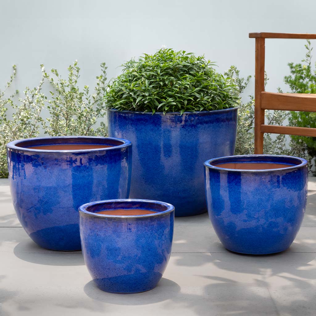 Campania Cora Planter  Riviera Blue