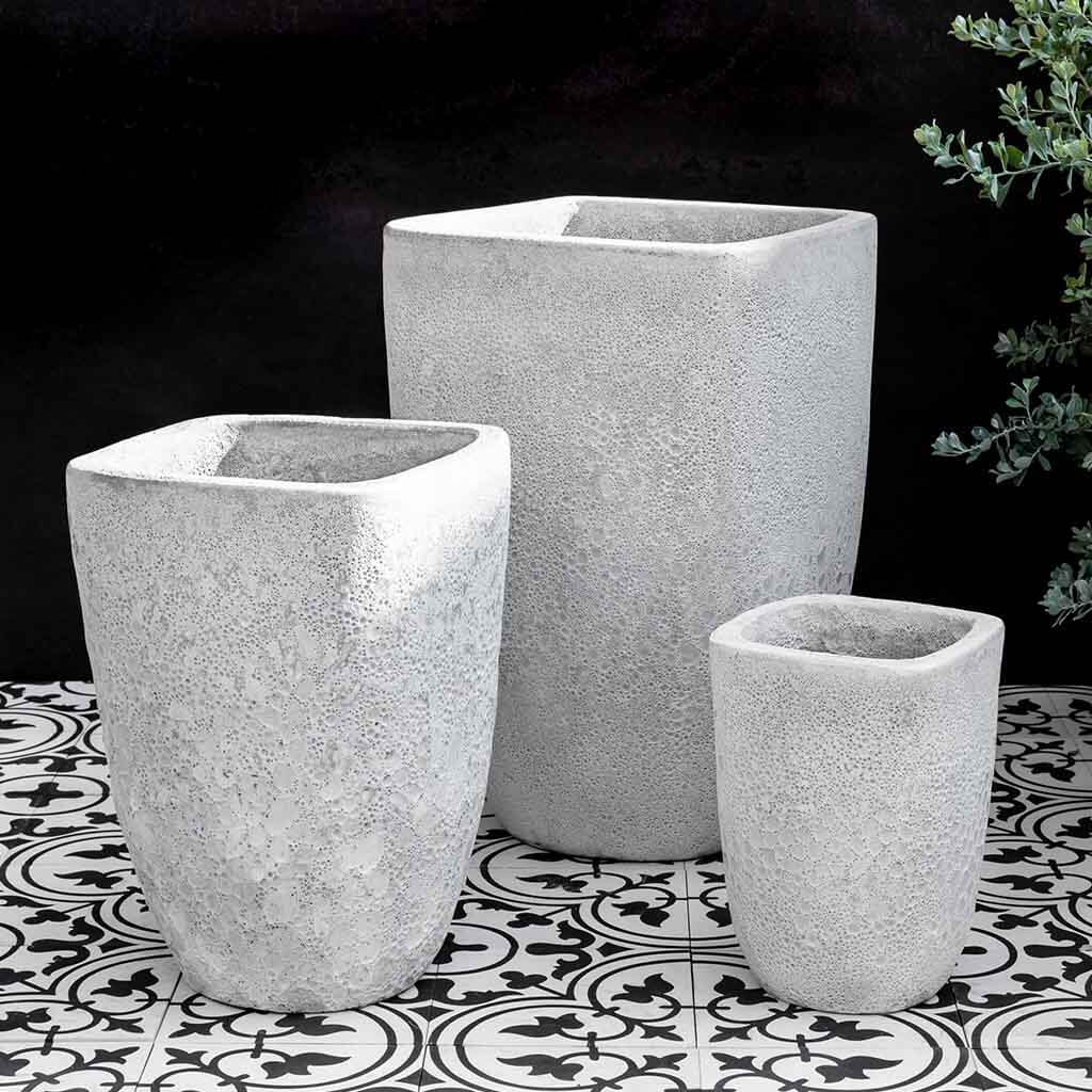 Campania Teo Planter- White Coral - Set of 3