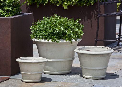 Photo of Campania Vicolo Planter - Antique Cream - Set of 3 - Marquis Gardens