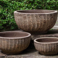 Campania Antique Lattice Basket - Set of 3