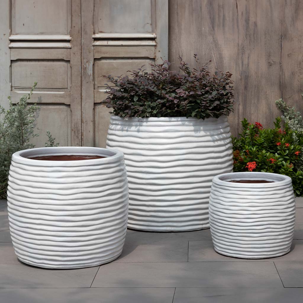 Campania Montauk Planter, Tall  Antique White