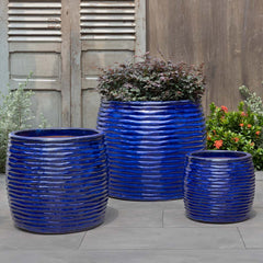 Campania Montauk Planter, Tall  Riviera Blue
