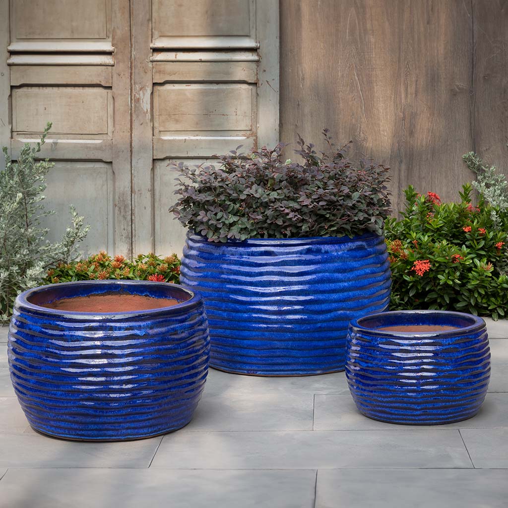 Campania Montauk Planter  Riviera Blue