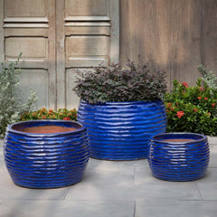 Campania Montauk Planter  Riviera Blue
