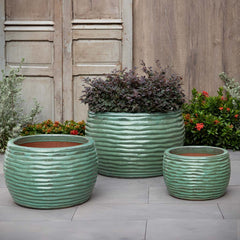 Campania Montauk Planter  Sea Green