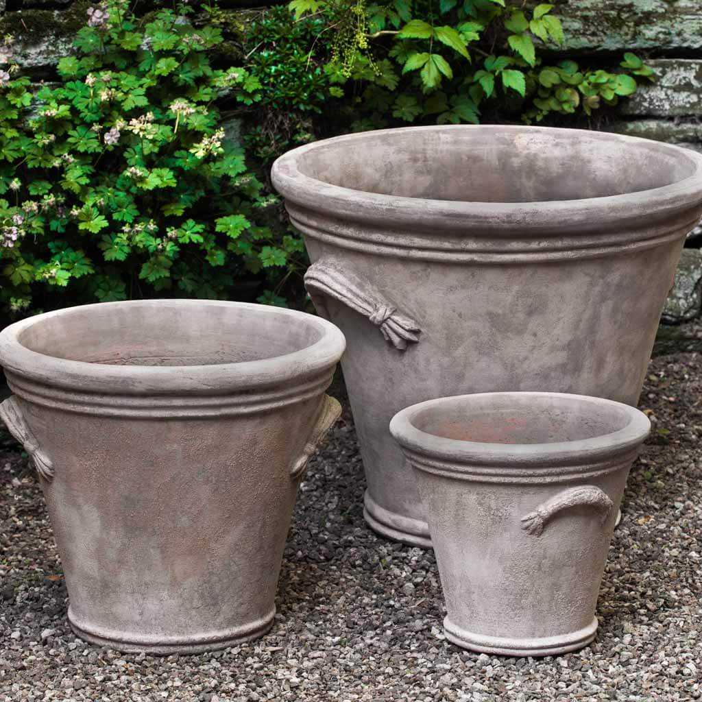 Campania Fluted Handle Planter  Antico Terra Cotta
