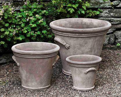 Photo of Campania Fluted Handle Planter - Set of 3 - Marquis Gardens