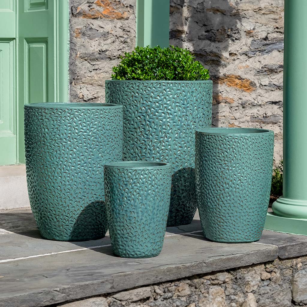 Campania Falling Petals Planter, Tall  Glacier Green