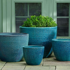 Campania Coin Pot, Tall  Aqua