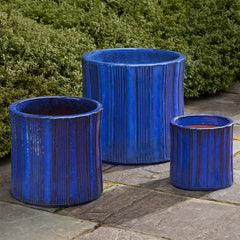 Brush Pot - Riviera Blue - S/3
