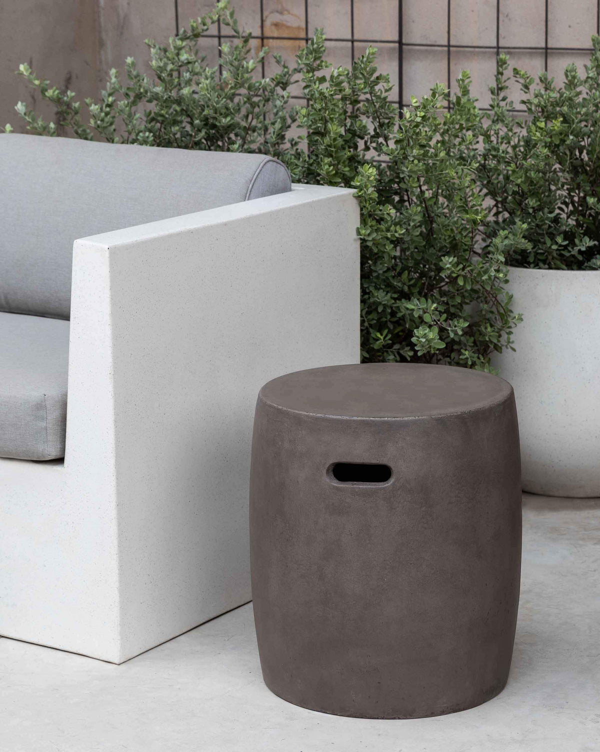 Campania Urban Round Garden Table - Fiber Cement