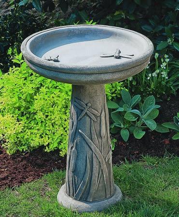 Photo of Campania Dragonfly Birdbath - Marquis Gardens