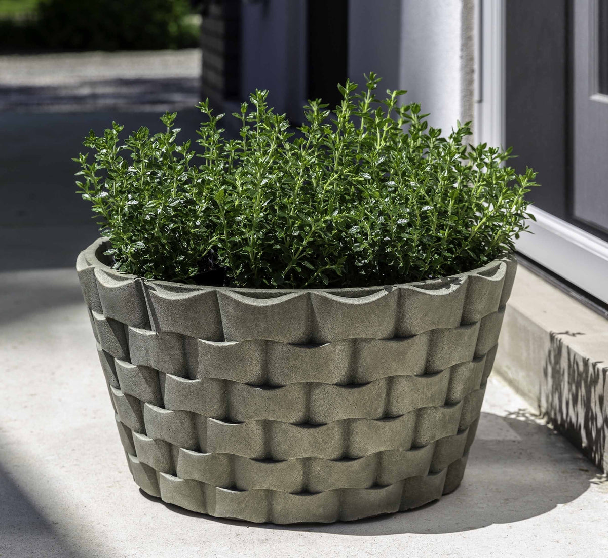 M Weave Tall Round Planter