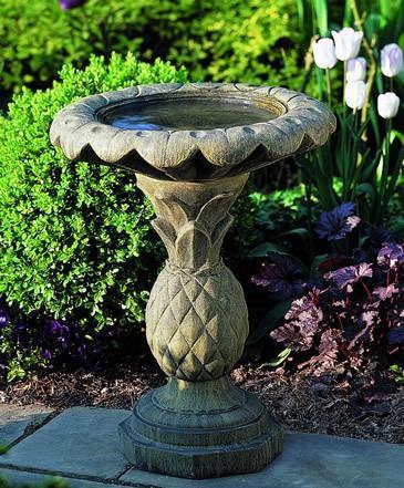 Photo of Campania Pineapple Birdbath - Marquis Gardens