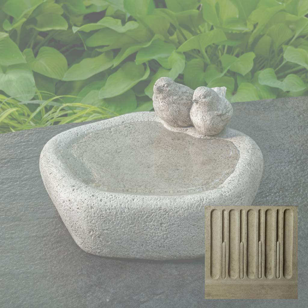 Campania Woodland Birds Birdbath
