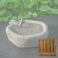 Campania Woodland Dragonfly Birdbath