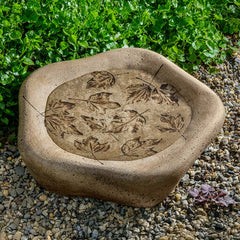 Campania Woodland Leaves Birdbath, Large