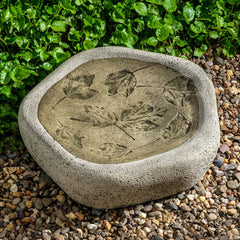 Campania Woodland Leaves Birdbath