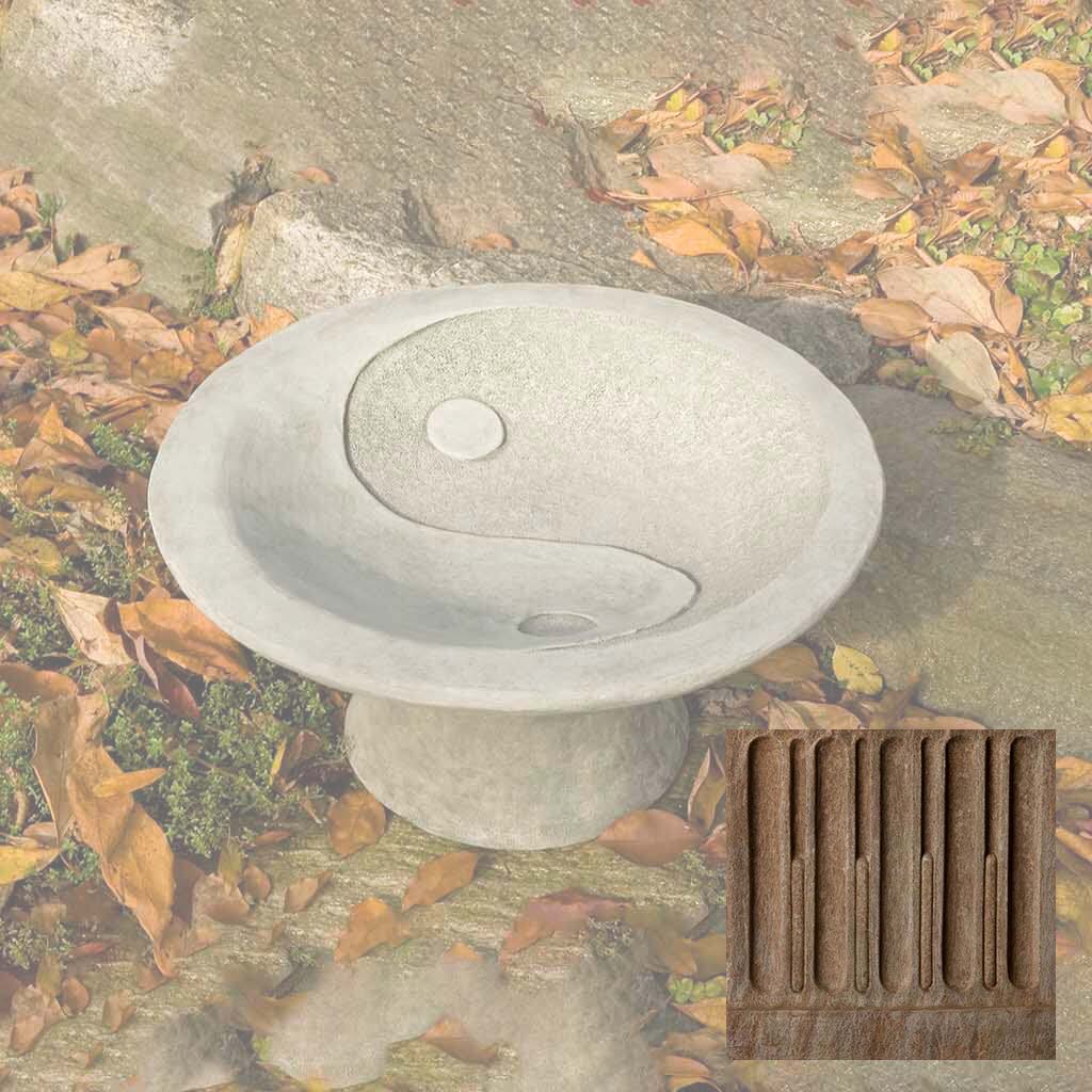 Campania Yin Yang Pedestal Birdbath