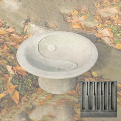 Campania Yin Yang Pedestal Birdbath