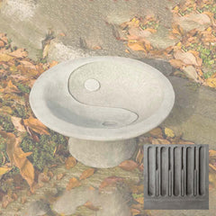 Campania Yin Yang Pedestal Birdbath