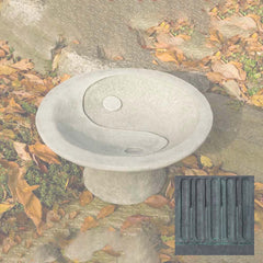 Campania Yin Yang Pedestal Birdbath