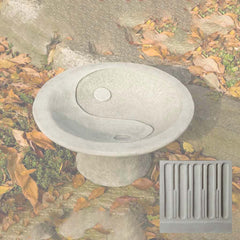 Campania Yin Yang Pedestal Birdbath