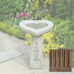 Campania My Heart is in the Garden Birdbath