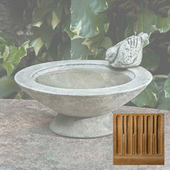 Campania Songbird's Rest Birdbath