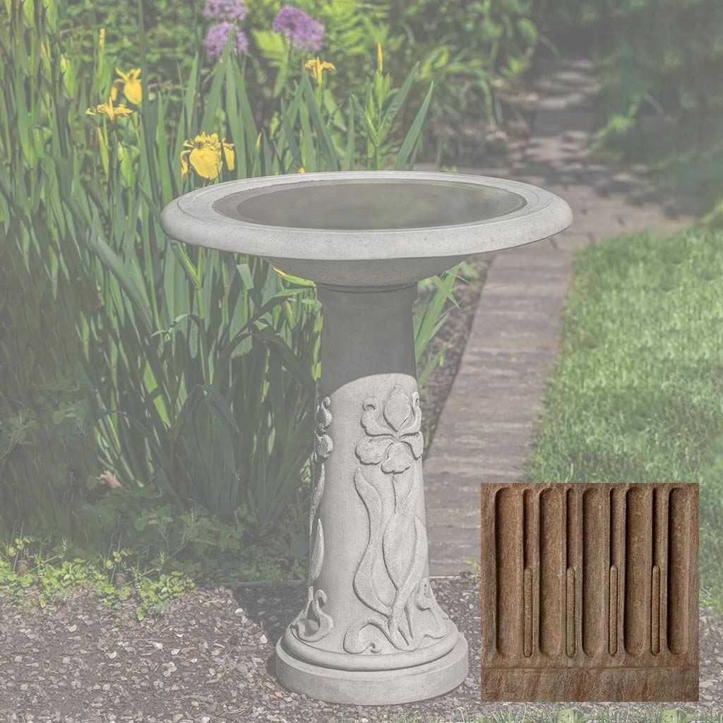 Campania Iris Birdbath