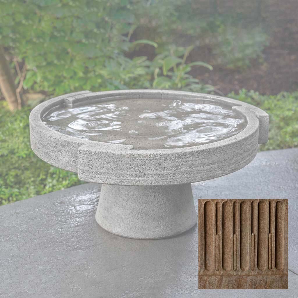 Campania Concept Birdbath, Low