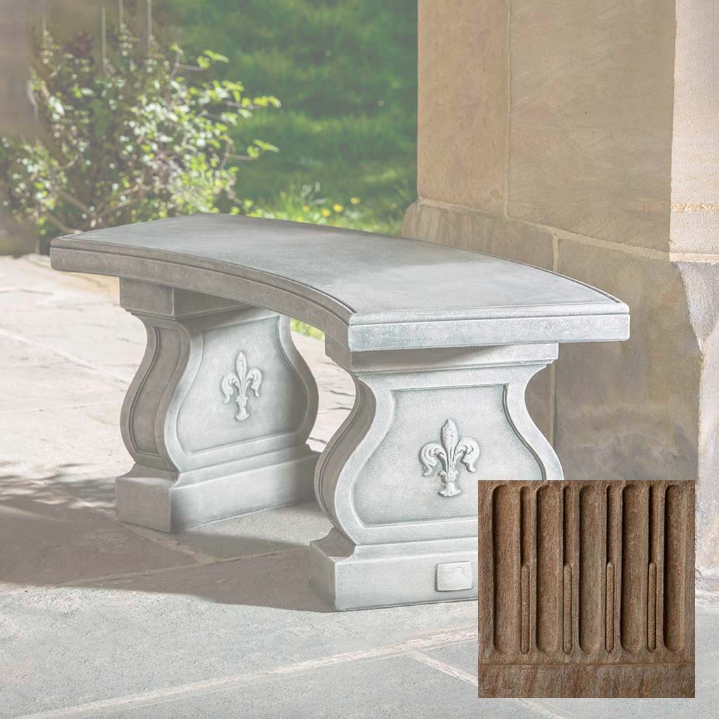 Campania Fleur De Lys Curved Bench